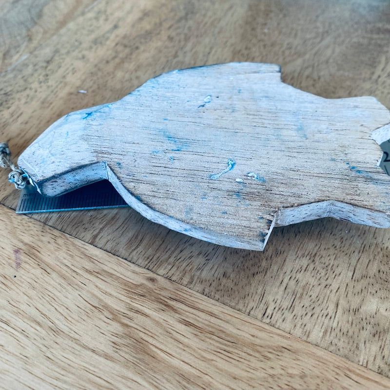 Turtle (1) - White - Nautical Wood Craft Decoration