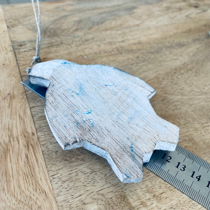 Turtle (1) - White - Nautical Wood Craft Decoration