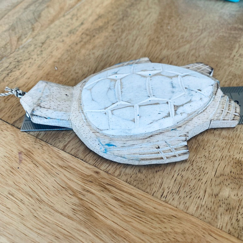 Turtle (1) - White - Nautical Wood Craft Decoration