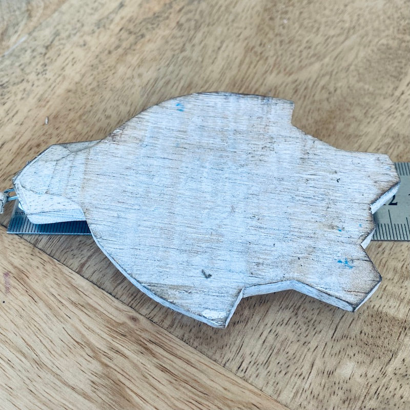 Turtle (1) - White - Nautical Wood Craft Decoration