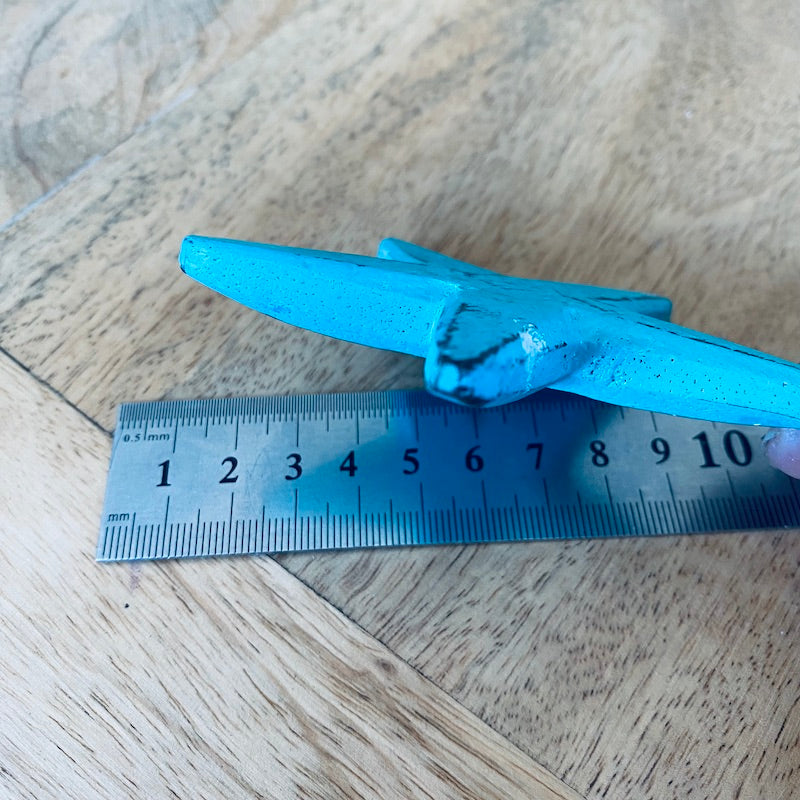 Starfish (1) - Turquoise - Nautical Wood Craft Decoration