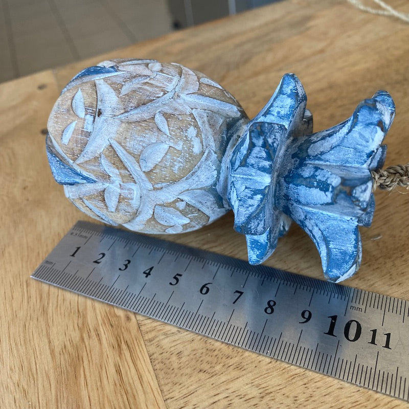 Pineapple (1) - Blue - Nautical Wood Craft Decoration