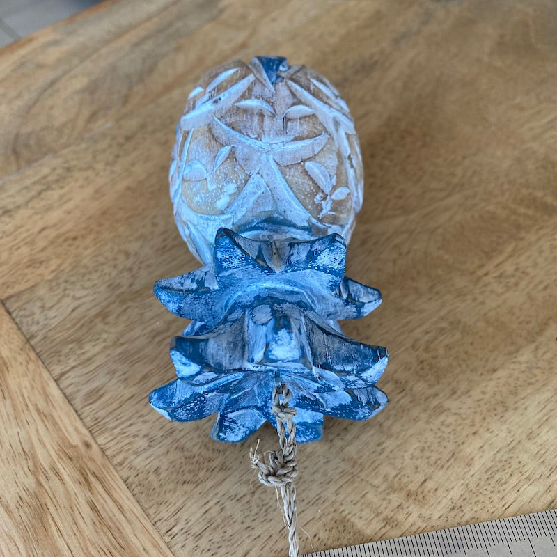 Pineapple (1) - Blue - Nautical Wood Craft Decoration