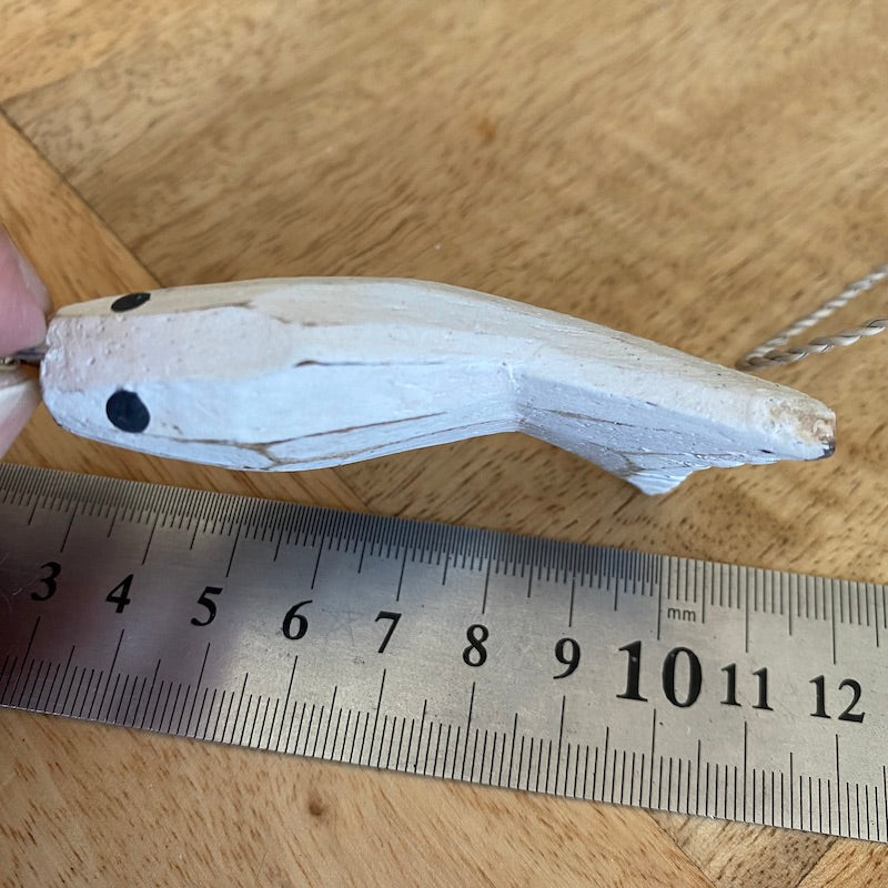 Small Fish (1) - White - Nautical Wood Craft Decoration - Bead Shack