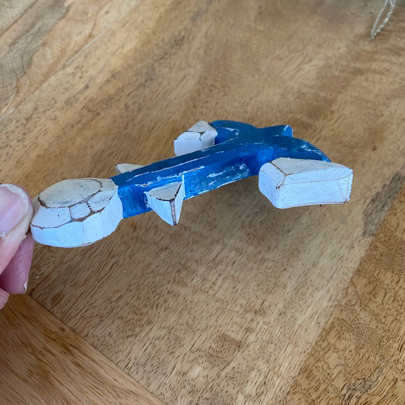 Anchor (1) - Blue - Nautical Wood Craft Decoration