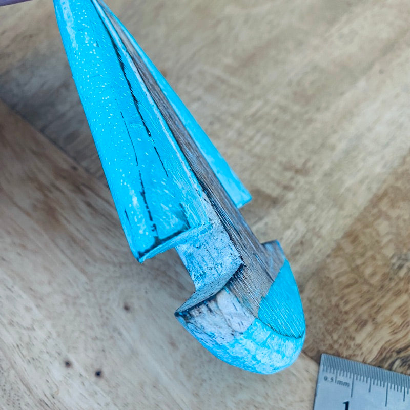 Sailing Boat (1) - Turquoise - Nautical Wood Craft Decoration