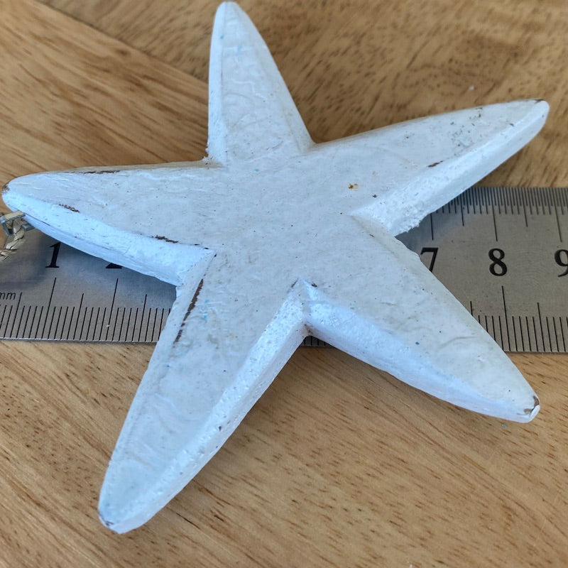 Starfish (1) - White - Nautical Wood Craft Decoration
