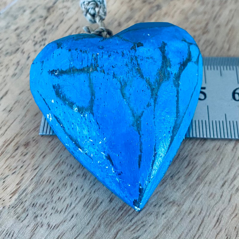 Heart (1) - Blue - Nautical Wood Craft Decoration