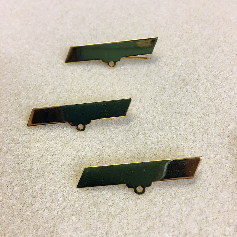 Brooch Bar w. Loop (5) - Gold