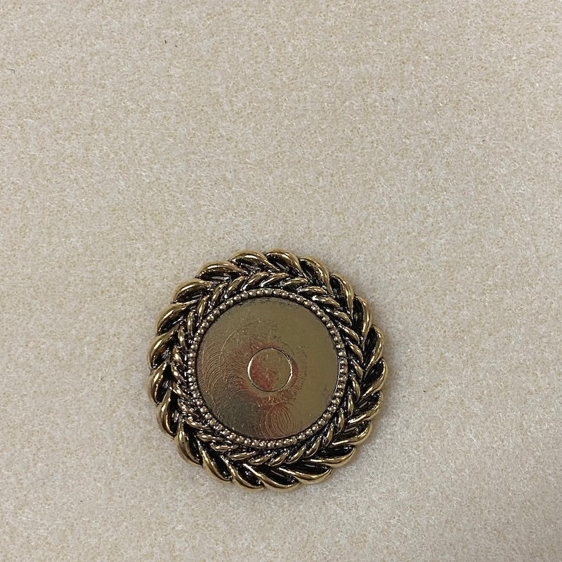 Round (2) - Antique Gold - Vintage Metalised Pendant Setting