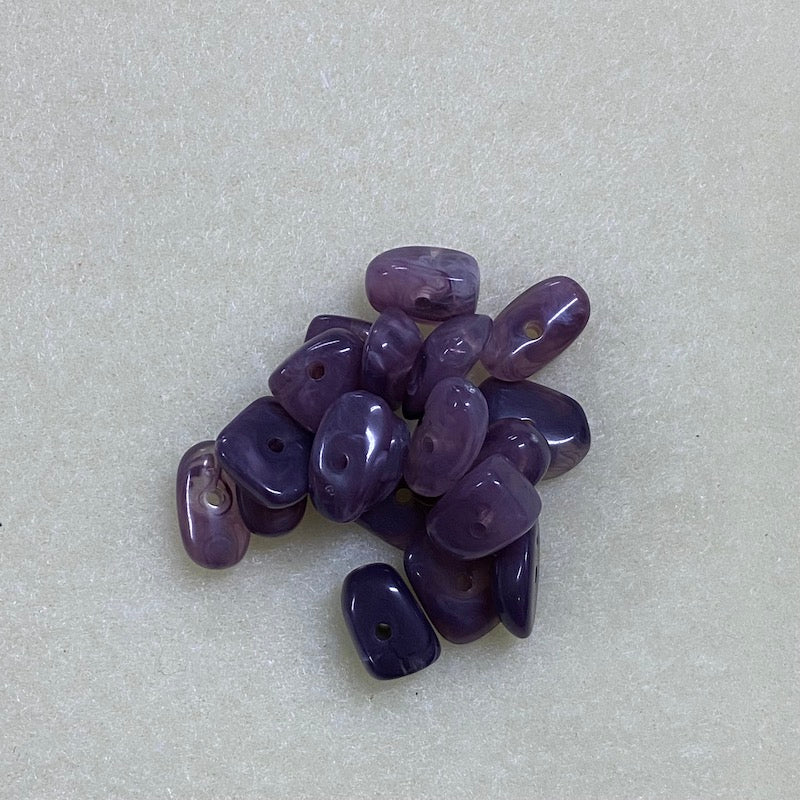 12mm Chip Gemstone Look Beads (50) - Amethyst - Bead Shack