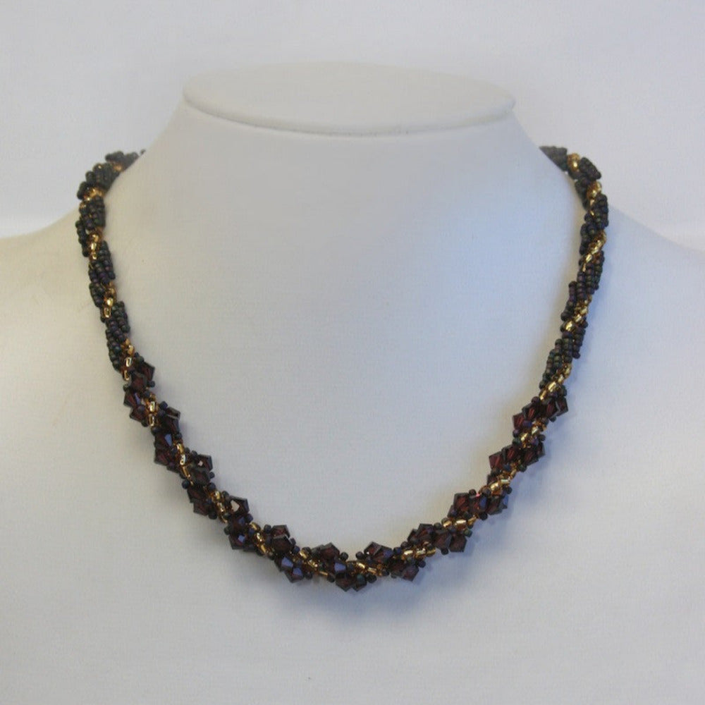 Crystal Spiral Rope Necklace Pattern