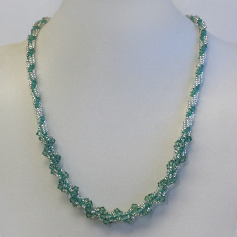Crystal Spiral Rope Necklace Pattern