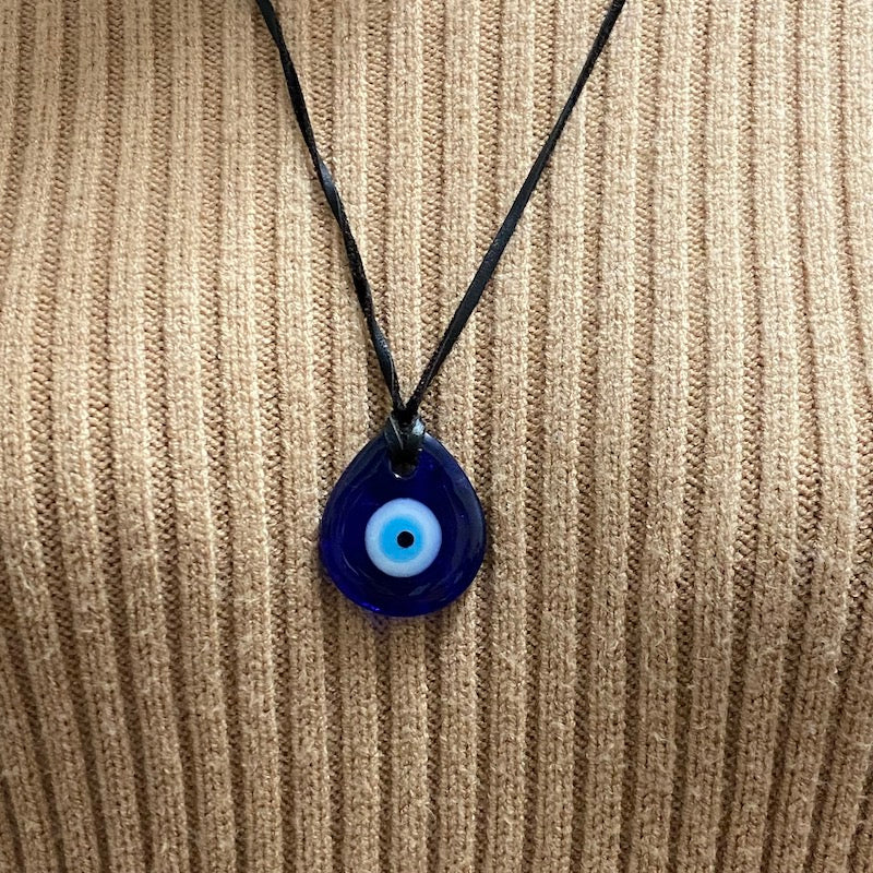Evil Eye Teardrop Glass Pendant (1)