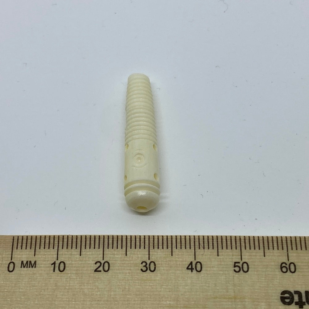 37x8mm Cone Bead (10) - Vintage Bone Beads