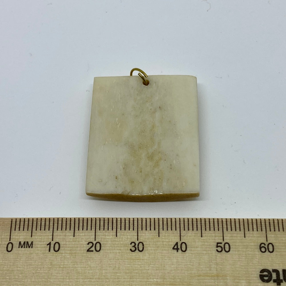 BONE Tribal Pendant (1) - Oblong Face - Vintage Bone Pemdant Beads