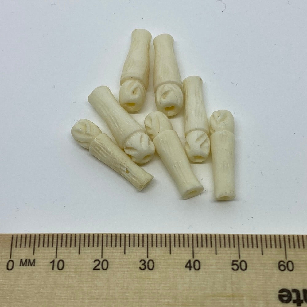 23x6mm Column Bead (10) - Vintage Bone Beads