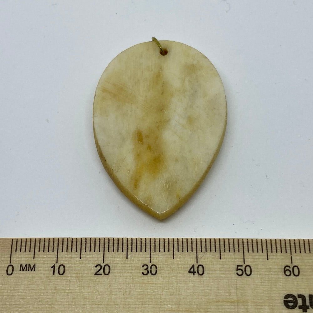 BONE Tribal Pendant (1) - Pointed Chin - Vintage Bone Pendant Beads