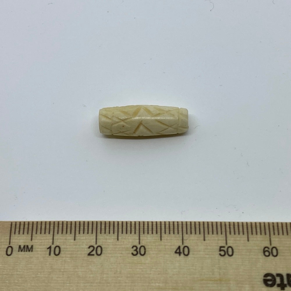 23x8mm Tube Bead (10) - Vintage Bone Beads