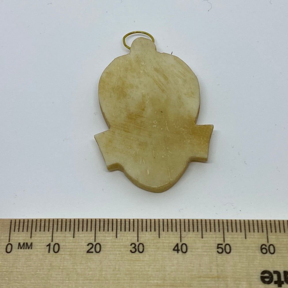 BONE Tribal Pendant (1) - Topknot - Vintage Bone Pedant Beads