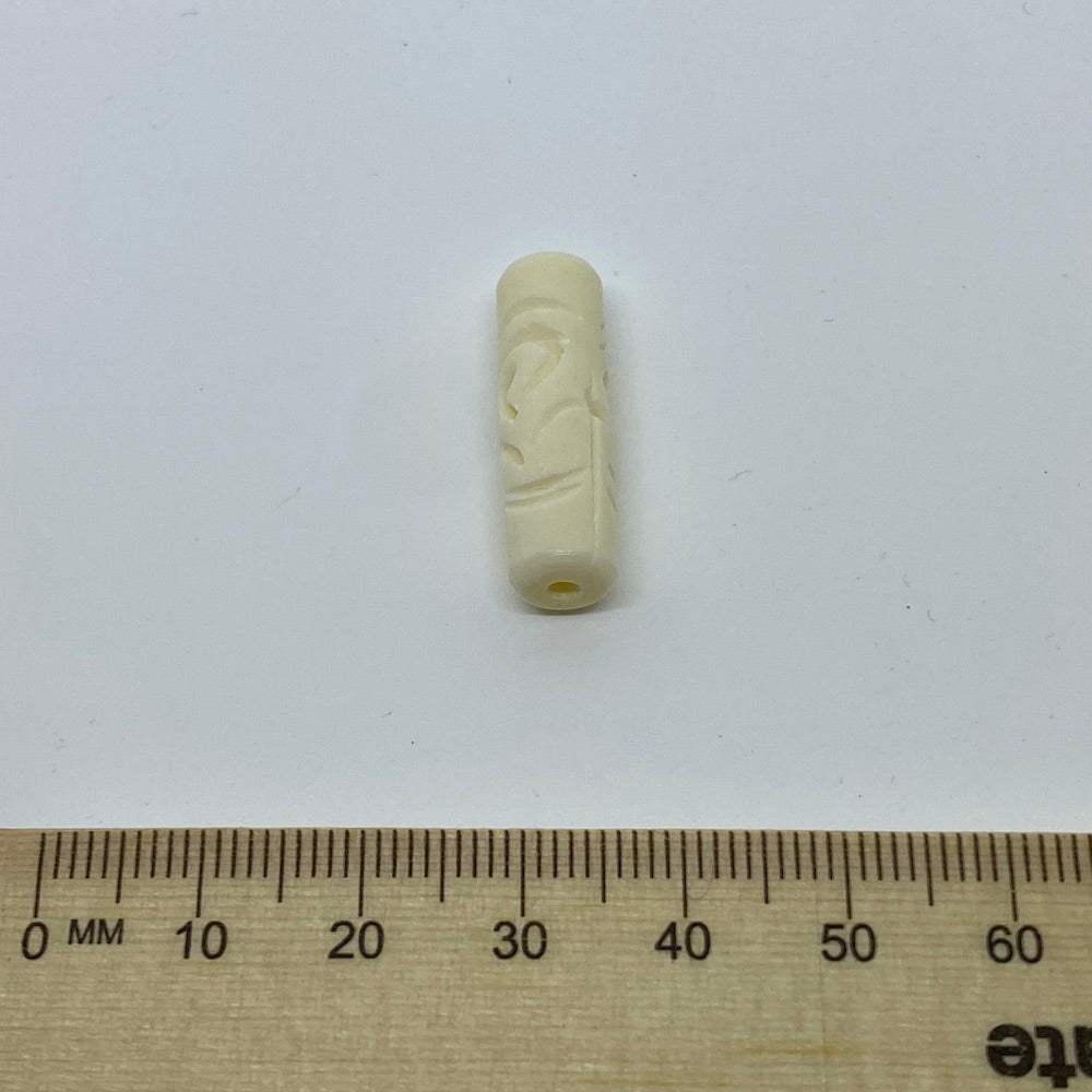 25x6mm Tube Bead (10) - Vintage Bone Beads