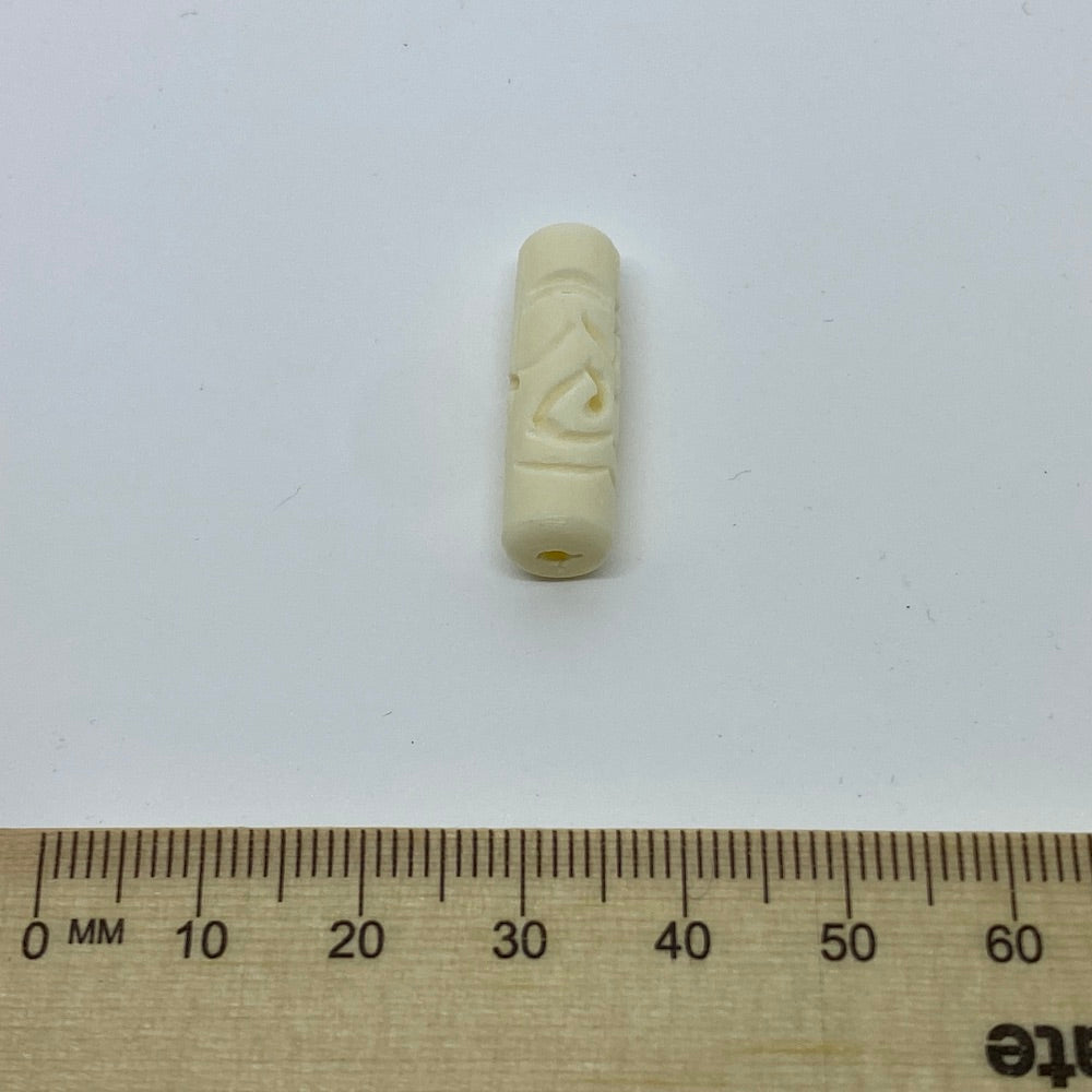 25x6mm Tube Bead (10) - Vintage Bone Beads