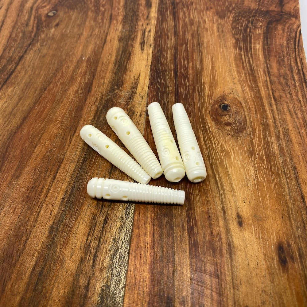 37x8mm Cone Bead (10) - Vintage Bone Beads