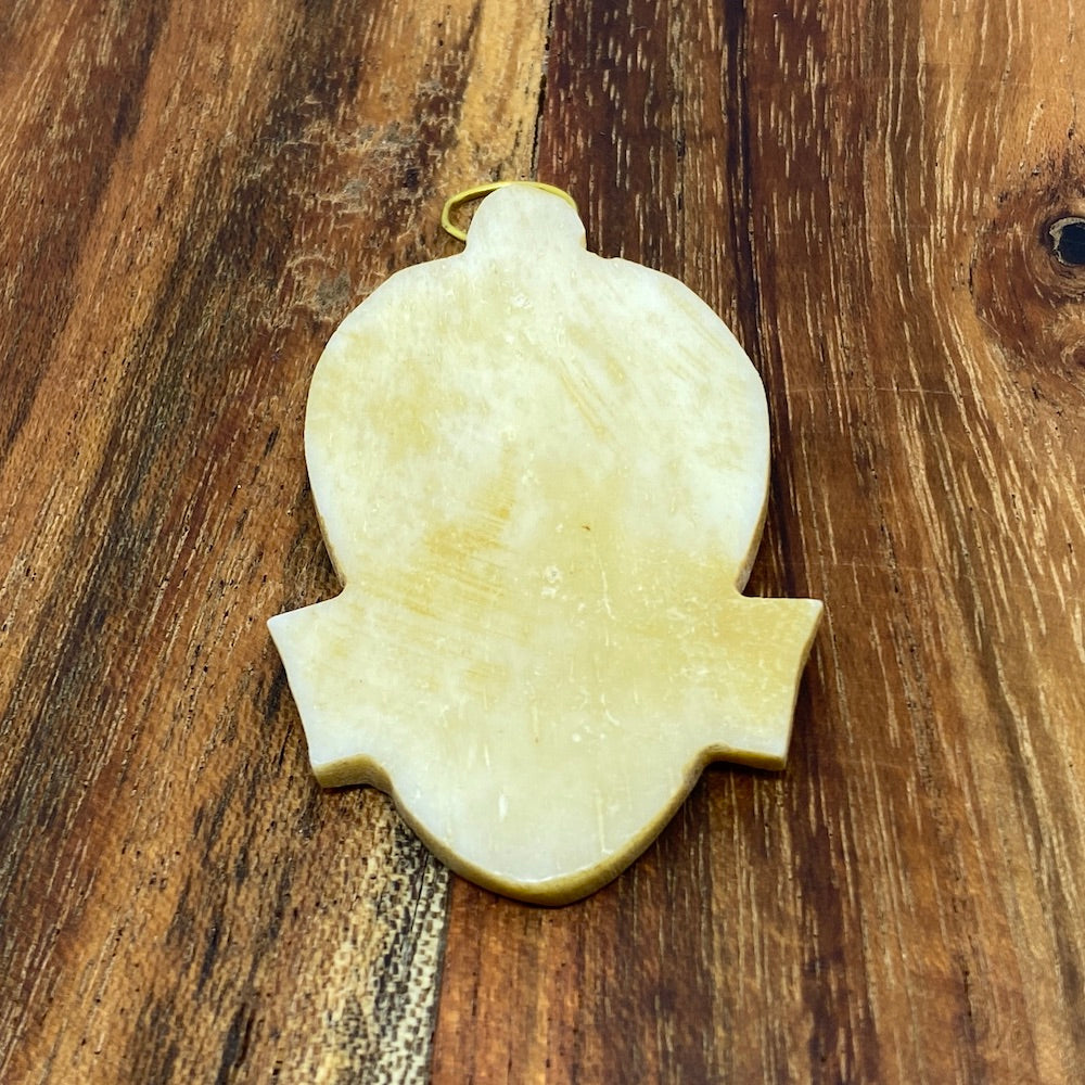 BONE Tribal Pendant (1) - Topknot - Vintage Bone Pedant Beads