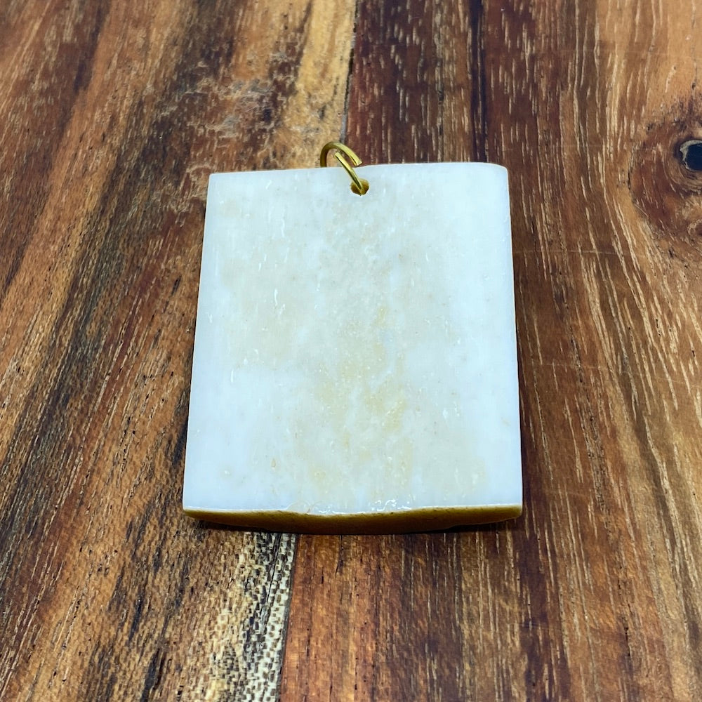 BONE Tribal Pendant (1) - Oblong Face - Vintage Bone Pemdant Beads