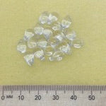 10x6mm Teardrop (25) - Clear Transparent - Vintage Czech Glass Beads