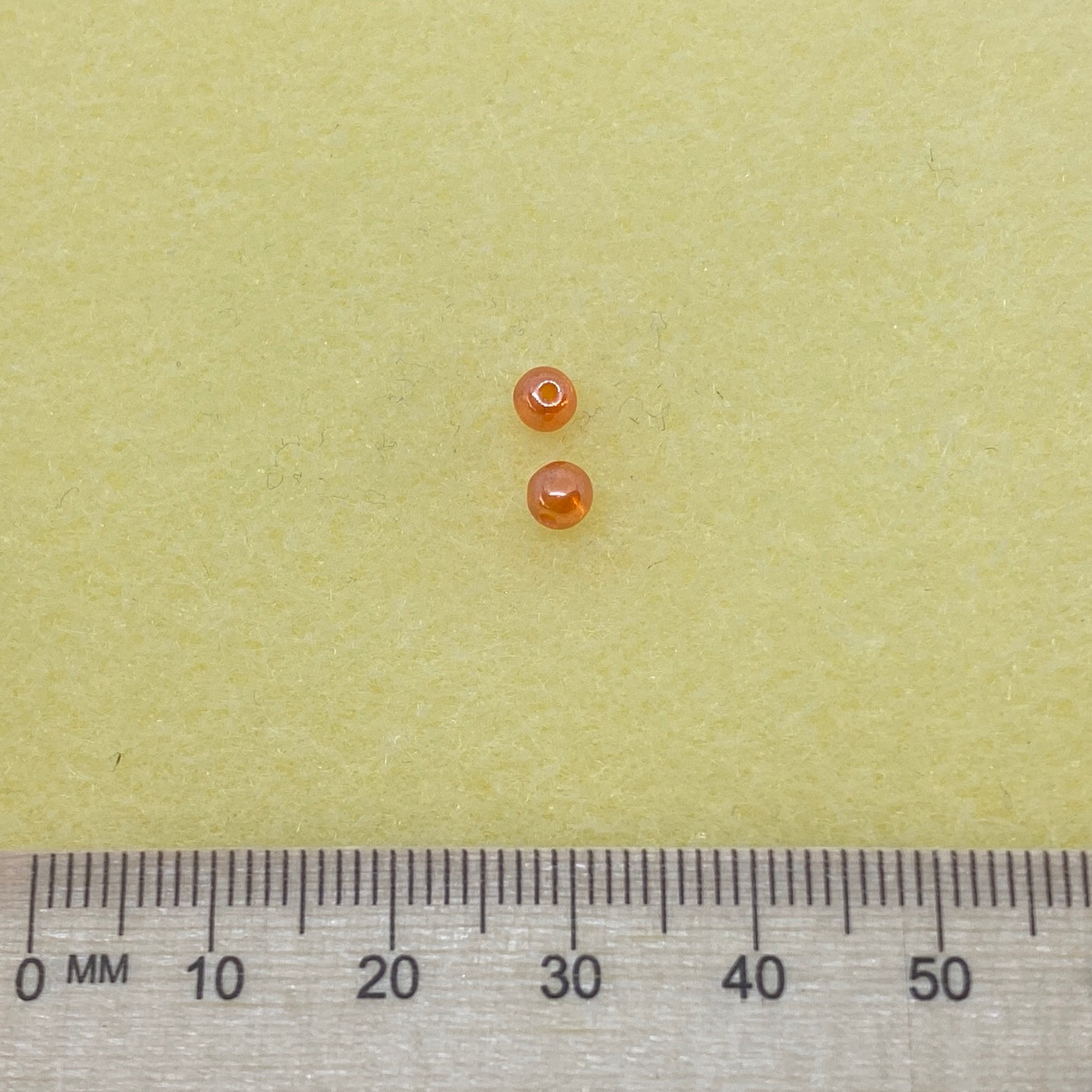 4mm Round Czech Glass Beads (100) - Orange Rainbow - Bead Shack