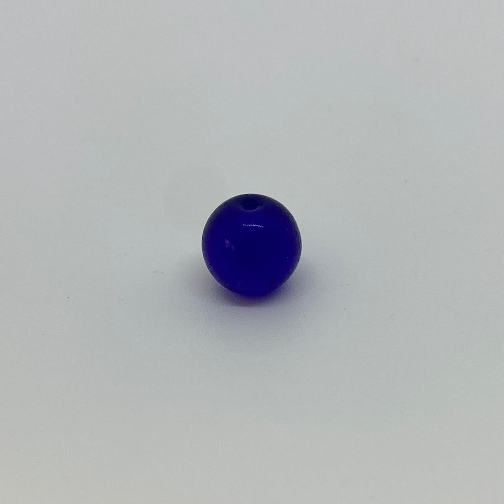 8mm Round (25) - Transparent Dark Blue - Vintage Czech Glass Beads
