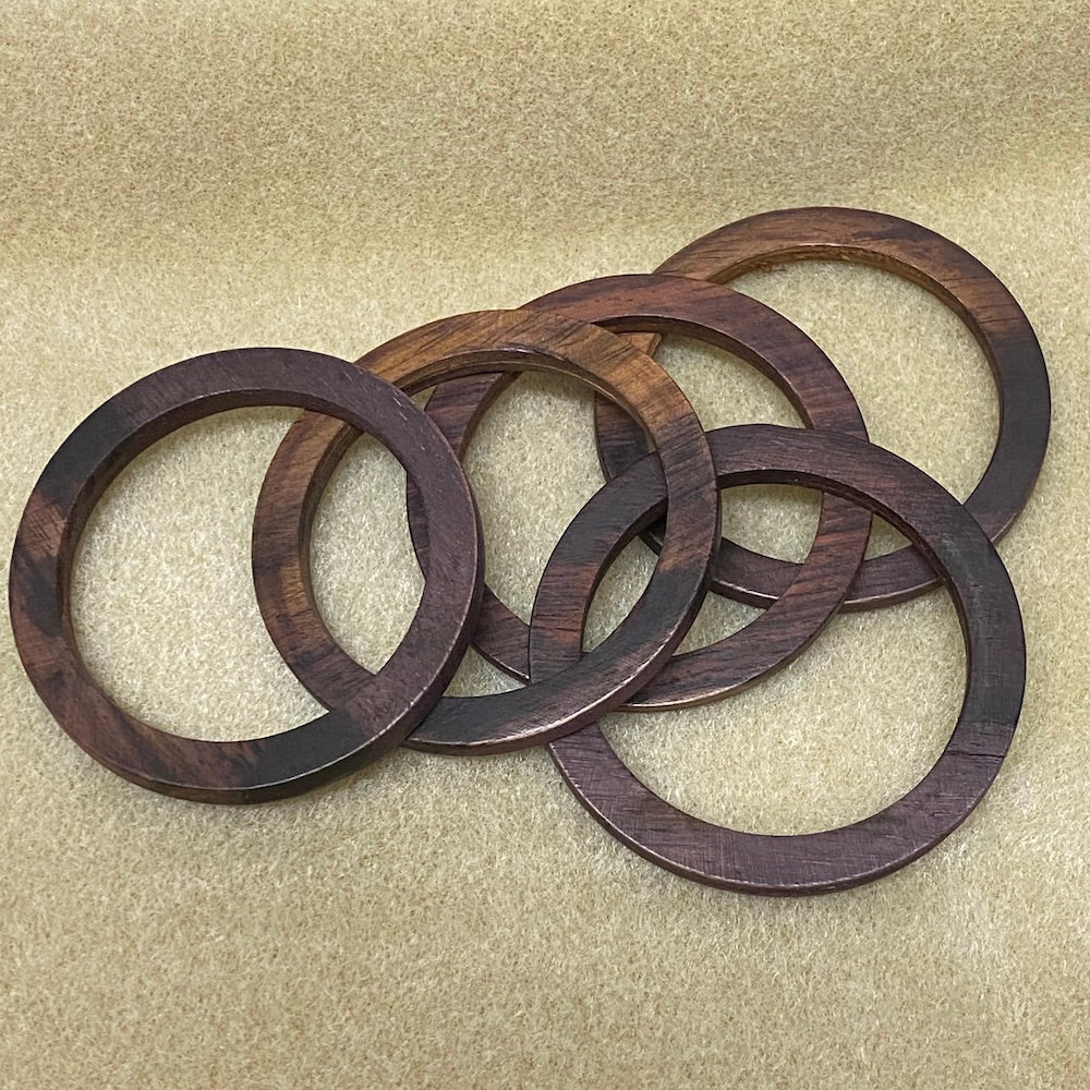 55mm Wood Rings (10) - Teak