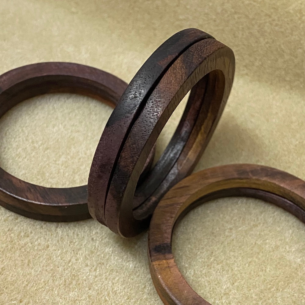 55mm Wood Rings (10) - Teak