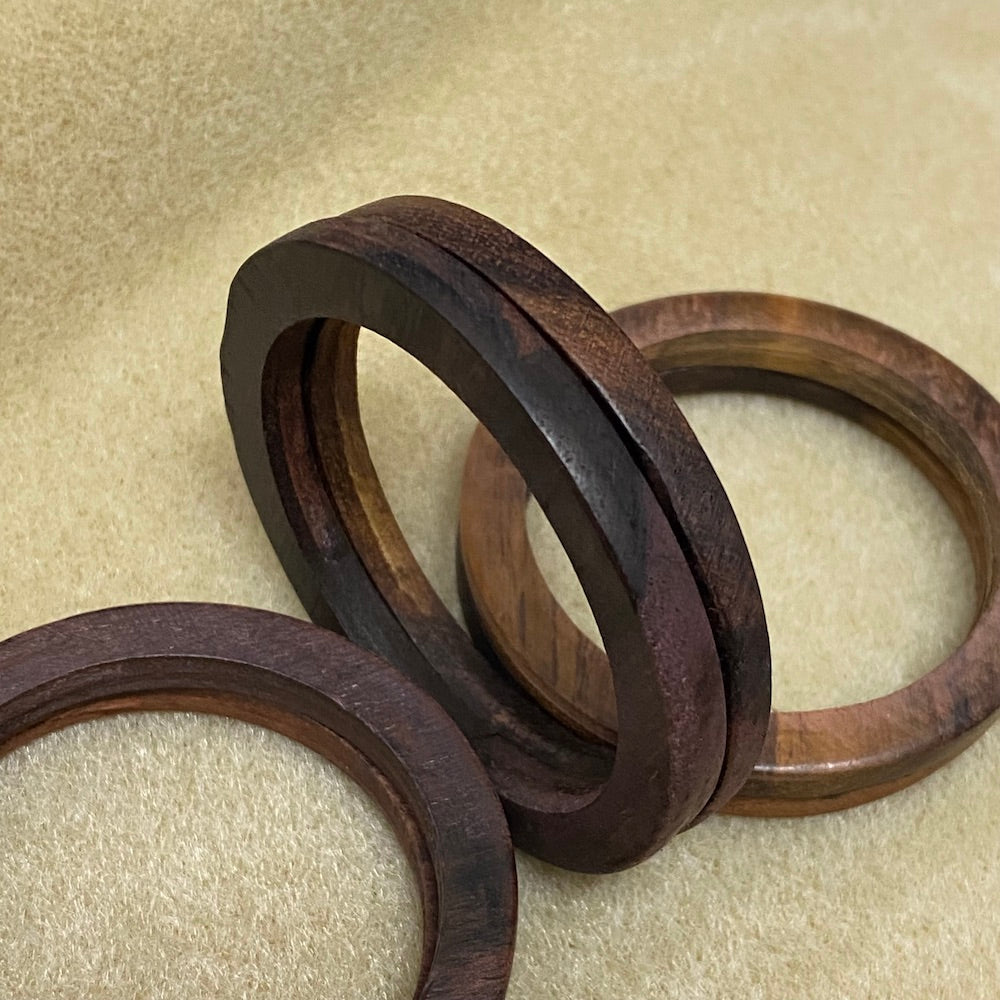 55mm Wood Rings (10) - Teak