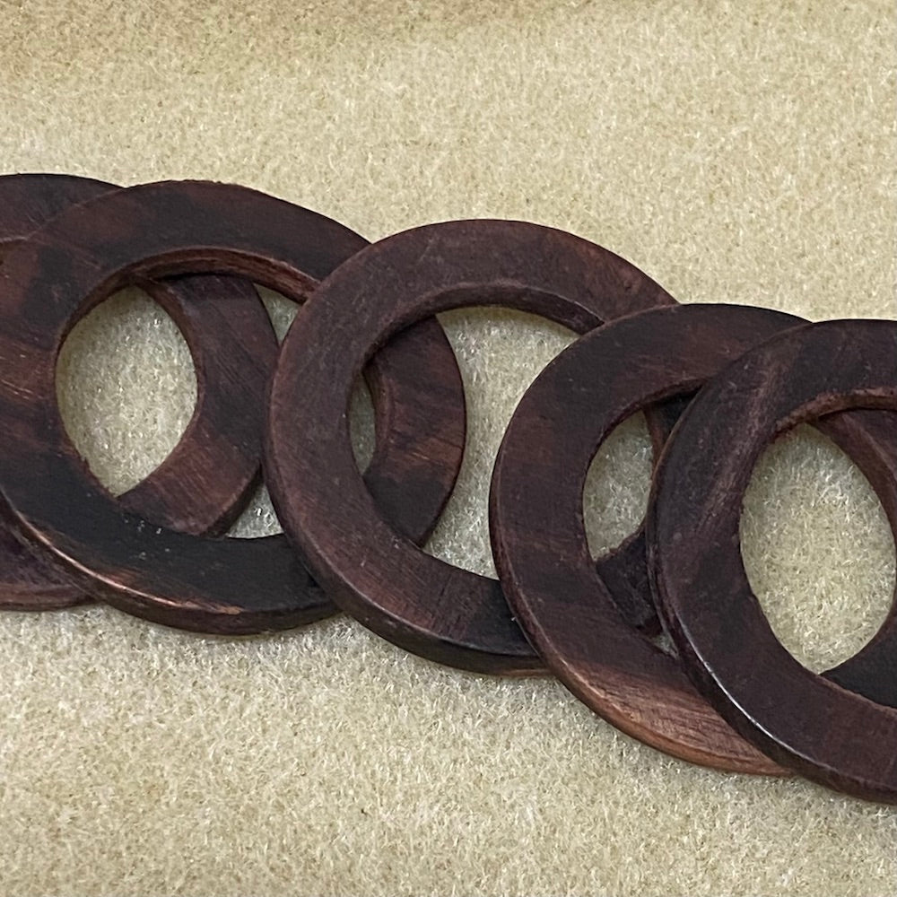 35mm Wood Rings (10) - Teak