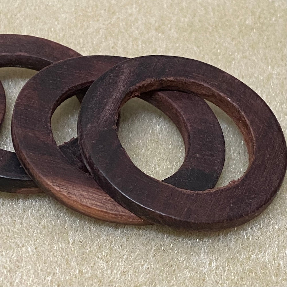 35mm Wood Rings (10) - Teak