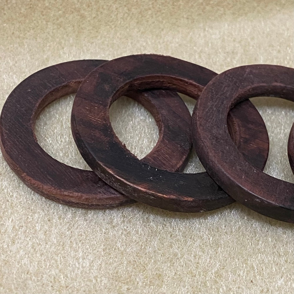 35mm Wood Rings (10) - Teak