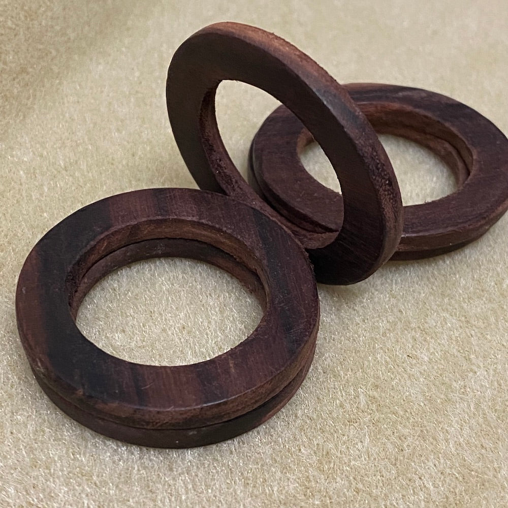 35mm Wood Rings (10) - Teak