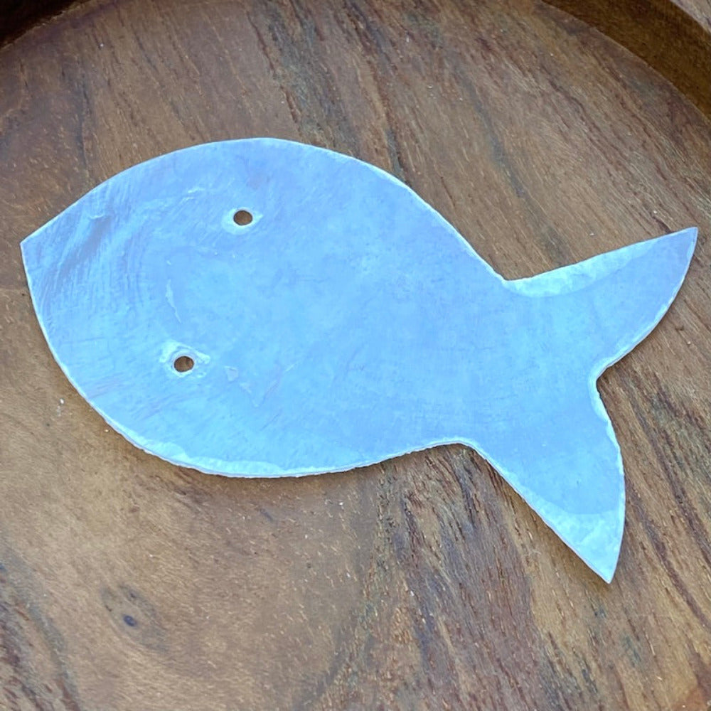 fish shape capiz shell for the purpose of hanging decoration, and craft and decor with one holesdrilled