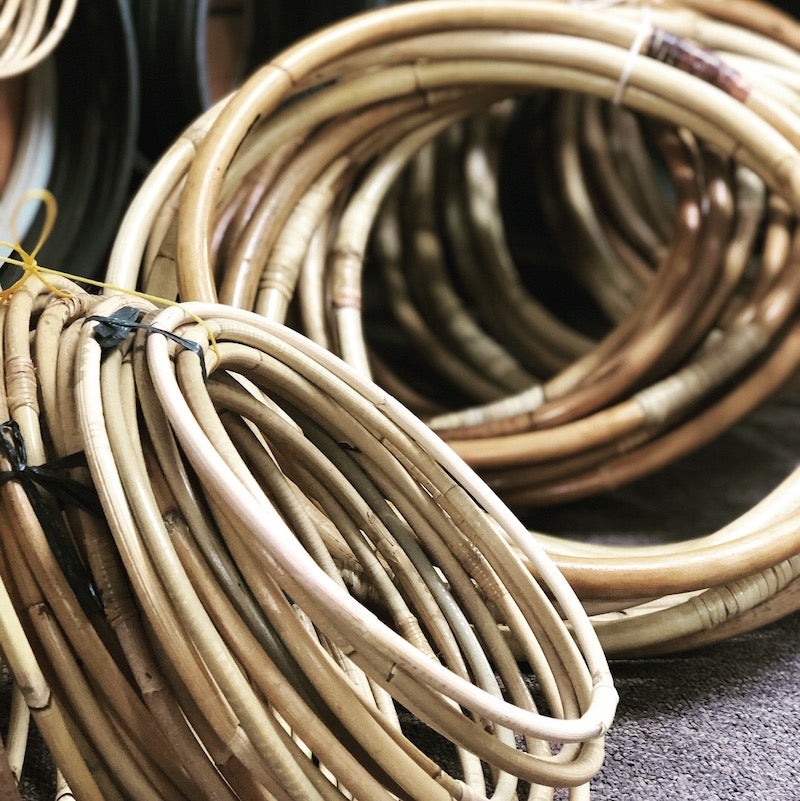 22cm Thin Rattan Hoop - Natural & Handmade