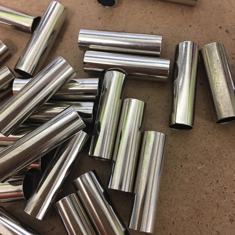 25mm Tube Beads - Stainless Steel (10)