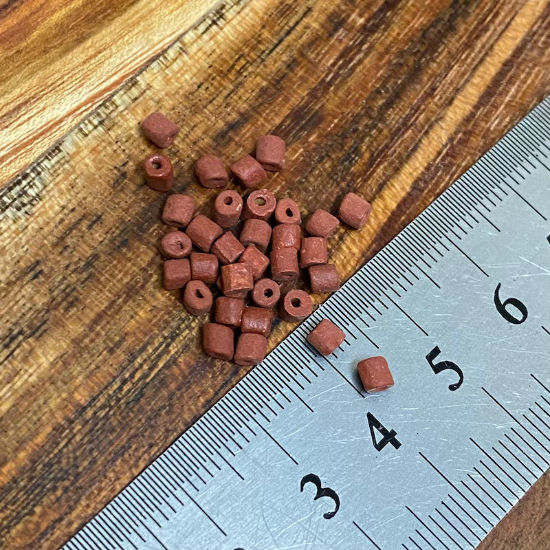 Mini Clay Tubes (100) - Terracotta - Hand Made Vintage Beads