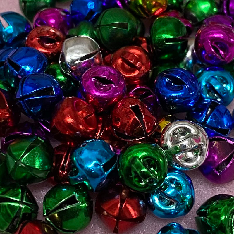8mm Bells (50) - Mixed Colours