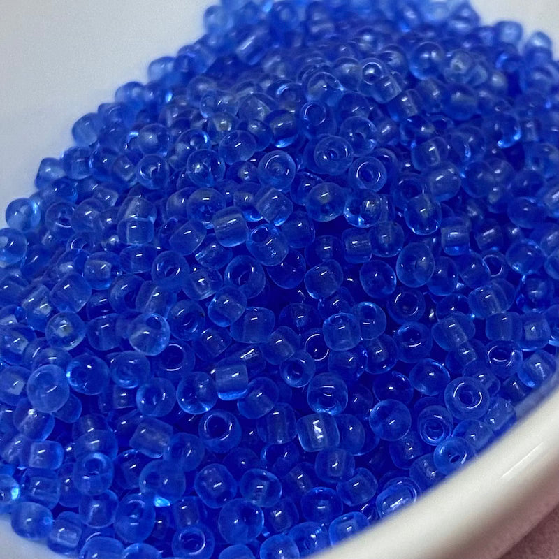 Water Blue - 8/0 Transparent (50g) - Seed Beads