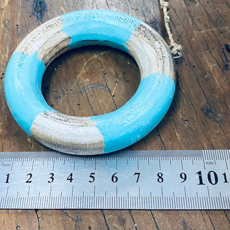 Buoy (1) - Turquoise - Nautical Wood Craft Decoration