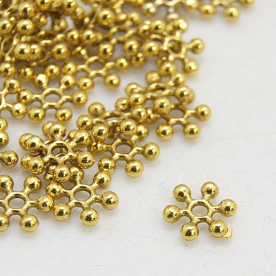 8mm Pinwheel Bead Antique Gold (100)