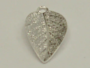 26mm Large Leaf Charm (25) - Silver