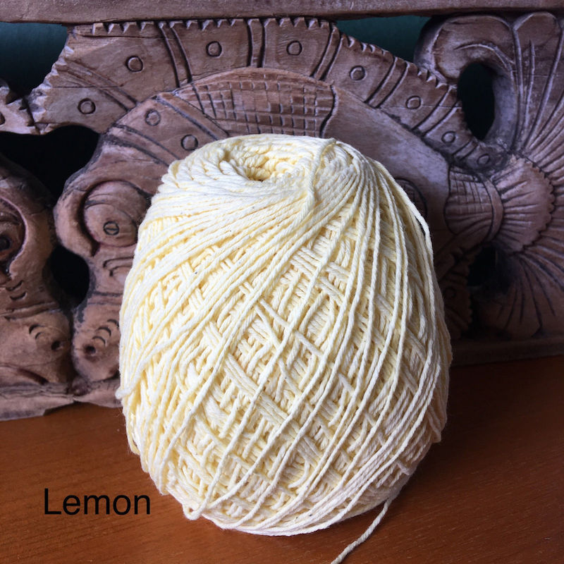 1mm Natural Cotton Rope Cord - Lemon