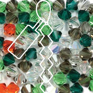 3mm Enigmatic Grey Mix - Preciosa Bicone Crystal (1 String)